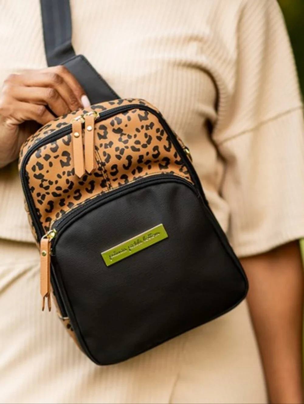 Petunia Pickle Bottom Criss-Cross Sling Bag Leopard Print